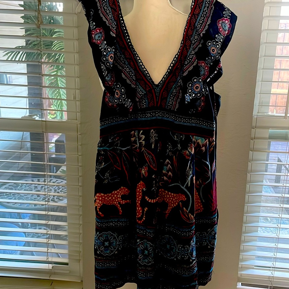 Anthro V-Neck Plunge Tunic - Boho style.
